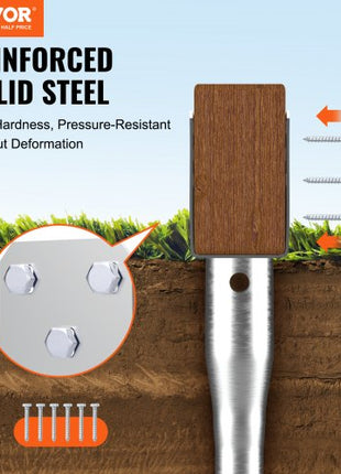 No Dig Ground Anchor, 4 Pack 3.94 x 2.76 x 27.56 in DIY Screw in Post Stake, Includes 6 Lag Bolts & a Rebar, U-Shape Heavy Duty Steel Post Holder, Great for Mailbox Posts and Fence Posts