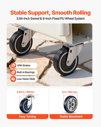 U-Boat Platform Truck Dolly, 2000 lbs Load Capacity, Heavy Duty Steel Utility Cart, Industrial Hand Push Truck with Six Wheels and Dual Detachable Handles, for Warehouse, 60 x 16.1 x 59.5 in