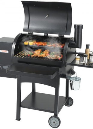 53 inch Portable Charcoal Grill, Propane Gas Grills with Cover and Cart, Heavy Duty Iron BBQ Grill, Mini Tabletop Smoker for Outdoor Cooking, Barbecue Camping, Picnic, Patio, and Backyard, Black