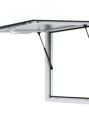 Concession Window for Food Truck, 36"x36" Aluminum Alloy Food Truck Service Window, Up to 85 Degrees Stand Serving Window with Awning Door & Drag Hook,  for Food Trucks Concession Trailers