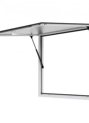 Concession Window for Food Truck, 48"x36" Aluminum Alloy Food Truck Service Window, Up to 85 Degrees Stand Serving Window with Awning Door & Drag Hook,  for Food Trucks Concession Trailers