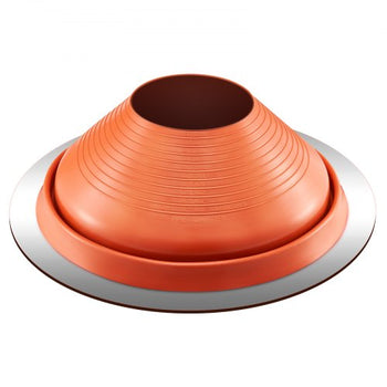 Roof Pipe Flashing Boot, Fit Pipe OD 10" to 19", Flexible Silicone Roofing Jack Pipe Flashing, High Temp -101? to 437?, Lasting Round Red Metal Base, for Chimney, Wood Stove & Outdoor Vent Pipe