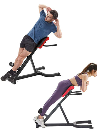 Roman Chair Hyperextension Bench, 300 lbs Adjustable Extension Machine, Multi-Function Exercise Equipment for Glute, Hamstring, Lower Back, and Ab Workout, Fitness Weight Bench for Home Gym