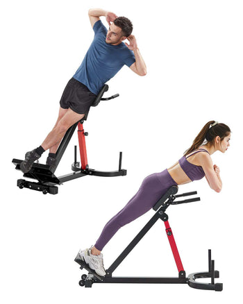 Roman Chair Hyperextension Bench, 350 lbs Adjustable Extension Machine, Multi-Function Exercise Equipment for Glute, Hamstring, Lower Back, and Ab Workout, Fitness Weight Bench for Home Gym