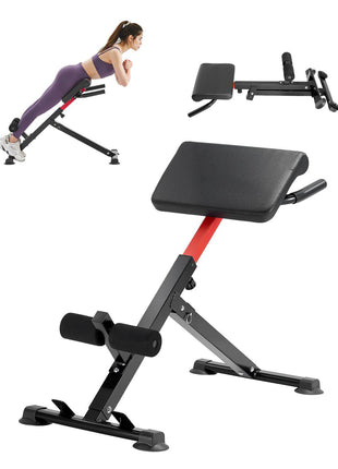 Roman Chair Hyperextension Bench, 250 lbs Adjustable & Foldable Extension Machine, Multi-Function Exercise Equipment for Glute, Hamstring, Back, and Ab Workout, Fitness Weight Bench for Home Gym
