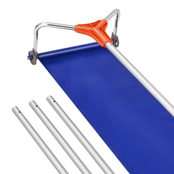 Snow Roof Rake, 17 in Aluminum Blade, 4.1-17.2 ft Adjustable Roof Snow Scraper with Wheels & Slide, Lightweight Snows Removal Tool for House Rooftop Leaves Debris Clearing
