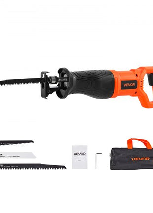 Corded Reciprocating Saw, 120 Volt 7.5 Amp, 2800 SPM Variable Speed, 1-1/8 inch Stroke Length, Electric Reciprocating Saw with 8 Blades and Carrying Bag, for Wood, Metal, and Plastic Cutting