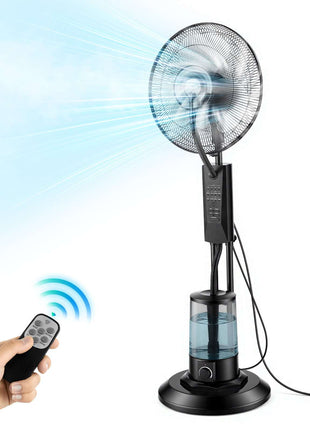 Misting Fan, 3 Wind Speeds Misting Standing Fan, Mister Cooling Fans with 0.79 gal Water Tank, Remote & Panel Control, Water Cooling Fans for Indoor, Outdoor, Garage, Patio, Living Room, 3 Modes