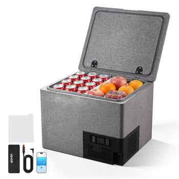 12 Volt Refrigerator, 42.3 QT/ 40L Car Fridge, Portable Ultra-Light EPP Freezer, APP Control Electric Compressor, 12V/24V DC, 14℉ to 50℉, for Truck Van RV SUV Boat Travel Camping