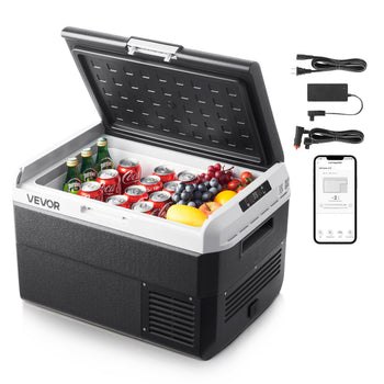 12 Volt Car Refrigerator, 42.3QT/40L Car Fridge, Portable Electric Cooler with -4℉~68℉ Adjustable Temperature, 12/24V DC and 100- 240V AC Compressor Freezer for Outdoor, Camping, Travel, RV