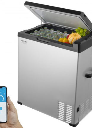 Car Refrigerator, 12 Volt Car Refrigerator Fridge, 70 L Single Zone Portable Freezer, -4?-68? Adjustable Range, 12/24V DC and 100-240V AC Compressor Cooler for Outdoor, Camping, RV