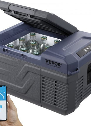 Car Refrigerator, 12 Volt Car Refrigerator Fridge, 9 L Single Zone Portable Freezer, -4?-68? Adjustable Range, 12/24V DC and 100-240V AC Compressor Cooler for Outdoor, Camping, RV