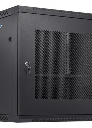 12U Wall Mount Server Cabinet, 15.5'' Depth, Network Rack Enclosure, Supports up to 200 lbs, Secure Locking System, Ideal for IT Hardware, Audio/Video Components
