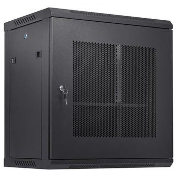 12U Wall Mount Server Cabinet, 15.5'' Depth, Network Rack Enclosure, Supports up to 200 lbs, Secure Locking System, Ideal for IT Hardware, Audio/Video Components