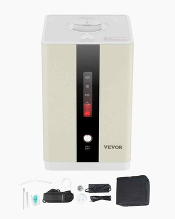 Hydrogen Inhalation Machine, 99.99% High Purity Hydrogen Inhaler, HO-Separated 225ml/min (150 H+75 O) Dual Port Hydrogen Oxygen Inhaler, Hydrogen-Rich Water Generator for Home Travel