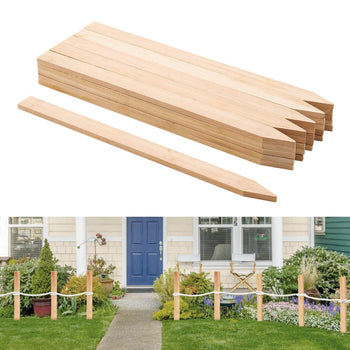 Wooden Garden Stakes, 25 Pcs 24 x 0.5 x1.5 in Survey Grading Stakes, Garden Ground Stake with Sharp Point, Fir Wood Plant Support Stake, Sign Posts for Silt Fence Backyard Boundaries Baselines