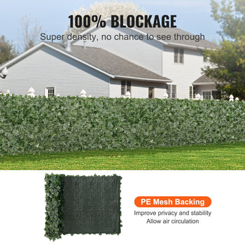 Ivy Privacy Fence, 39 x 98 in Artificial Green Wall Screen, Greenery Ivy Fence with Mesh Cloth Backing and Strengthened Joint, Faux Hedges Vine Leaf Decoration for Outdoor Garden, Yard, Balcony