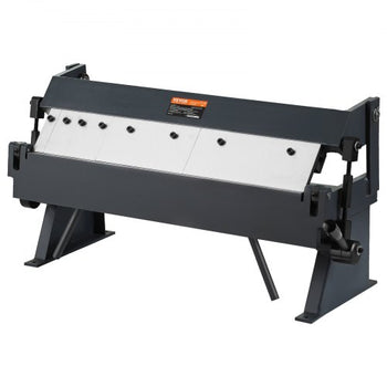 Box and Pan Brake, 24-Inch, 0-130 Degrees Sheet Metal Bending Brake, Portable Metal Bender with 20 Gauge Low Carbon Steel 14 Gauge Aluminum Capacity, 5 Adjustable Fingers for Metal Bending