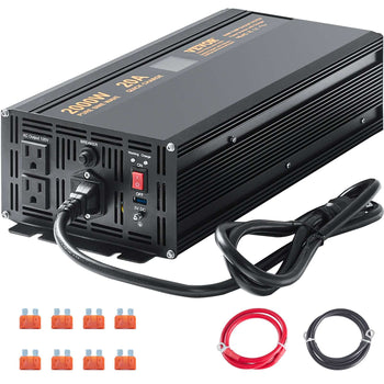 2000W Sump Pump Battery Backup with LCD, Automatically Shifts to Inverter Power Ensuring Uninterrupted Operation, Essential for Emergencies & Power Failures
