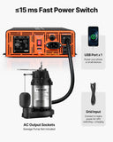 Sump Pump Battery Bundle, 2000W, Backup System with 100 Ah LiFePO4 Battery, Auto Switches to Inverter for Sump Pump, Pure Sine Wave, LCD Display, for Basement Protection Emergency Power Outage