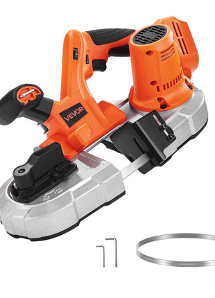 20V Portable Band Saw, 2.56-Inch Deep Cut, 360W Bandsaw with Brushless Motor, Cordless and Compact Portaband, Hang Hooks, 0-192 m/min Variable Speed, for Cutting Metal, Wood (Bare Tool Only)