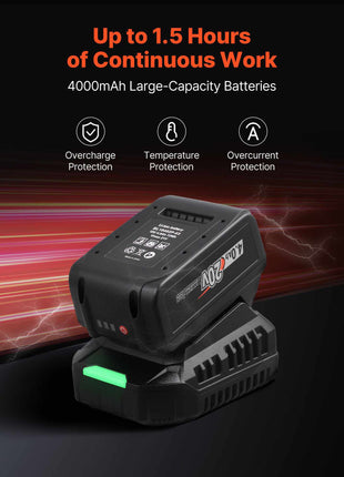 Cordless Impact Wrench, 280 ft-lbs / 380 N·m High Torque, 3/8 inch, 20V Electric Impact Wrench with Brushless Motor, 4Ah Battery, Charger, 5 Sockets and Belt Clip, for Car Tire Truck DIY
