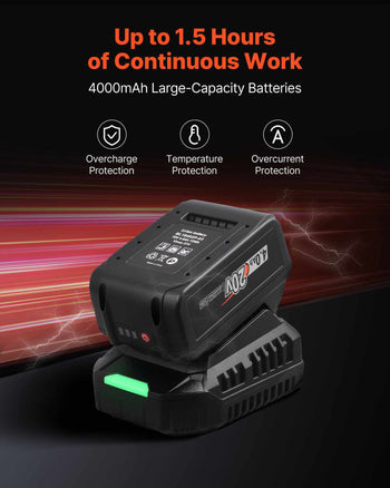 Cordless Impact Wrench, 280 ft-lbs / 380 N·m High Torque, 3/8 inch, 20V Electric Impact Wrench with Brushless Motor, 4Ah Battery, Charger, 5 Sockets and Belt Clip, for Car Tire Truck DIY