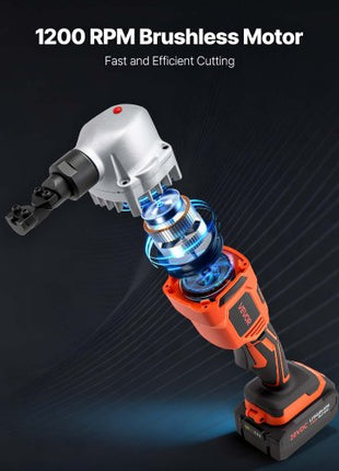 Cordless Metal Nibbler, with 18 V 4000 mAh Battery, 1200 RPM Brushless Motor, Electric Nibbler Metal Cutter with Plastic Carrying Case for Cutting Stainless Steel, Aluminum, and Copper Sheet