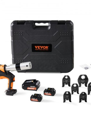 18V Press Tool, 32KN Electric Pipe Crimping Tool for 1/2" to 2" Copper Pipes, 360° Rotation Automatic Crimper with Brushless Motor & 6 Jaws - Compatible with ProPress