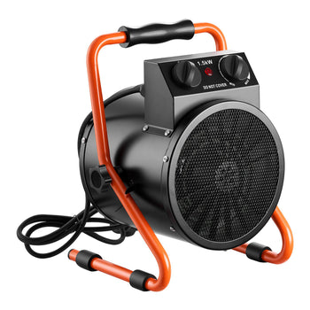 Greenhouse Heater, 1500W Electric Space Heater with Fan & High Heat Modes, IPX4 Protection, 25° Adjustable Angle, Overheat Protection, for Grow Tent, Small Greenhouse, Flower Room, Home Office