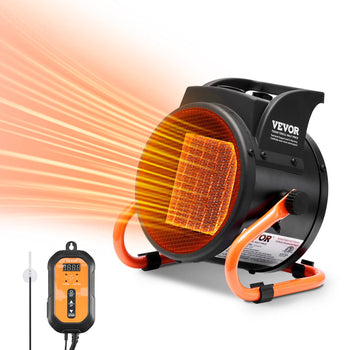 Greenhouse Heater with Thermostat, 1500W PTC Fast Heating with Overheat Protection, 3-Speed Setting Small Grow Tent Heater, Electric Portable Heater Fan for Green House, Flower Room, Workplace