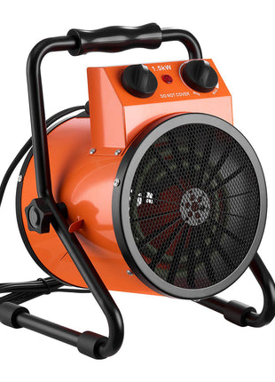 Greenhouse Heater, 1500W Electric Space Heater with Fan & High Heat Modes, IPX4 Protection, 25° Adjustable Angle, Overheat Protection, for Grow Tent, Small Greenhouse, Flower Room, Home Office