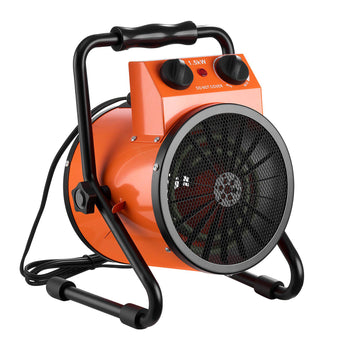 Greenhouse Heater, 1500W Electric Space Heater with Fan & High Heat Modes, IPX4 Protection, 25° Adjustable Angle, Overheat Protection, for Grow Tent, Small Greenhouse, Flower Room, Home Office