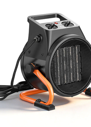 Greenhouse Heater, 1500W Electric PTC Space Heater with Fan, Low & High Heat Modes, 15° Adjustable Angle, Overheat Protection, Portable for Grow Tent, Small Greenhouse, Flower Room, Home Office