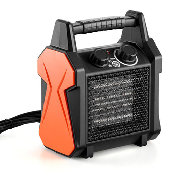 Greenhouse Heater, 1500W Electric PTC Space Heater with Fan, Low & High Heat Modes, Overheat Protection, Tip-Over Shut-Off, Portable for Grow Tent, Small Greenhouse, Flower Room, Home Office
