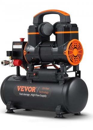 2.1 Gallon Air Compressor, 1.2HP 2.2 CFM@90PSI Air Compressors with Max. 116PSI Pressure, Oil Free Compressor Tank for Auto Repair, Tire Inflation, Spray Painting, Woodwork Nailing