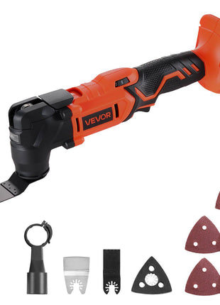 Cordless Oscillating Tool, 20V Multitool Oscillating Tool with 6 Variable Speeds 8500 - 17000 OPM, 3.2° Oscillating Angle, 8PCS Saw Accessories & LED Work Light (Battery Pack Not Included)