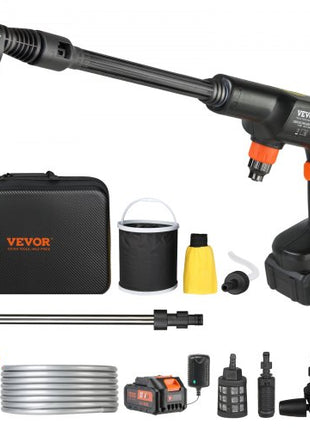 Cordless Pressure Washer, 652-PSI 1.0 GPM Portable Power Cleaner, Handheld High-Pressure Car Washer Gun with 4.0Ah Battery, Charger, 6-in-1 Nozzle, for Home/Floor Cleaning & Watering