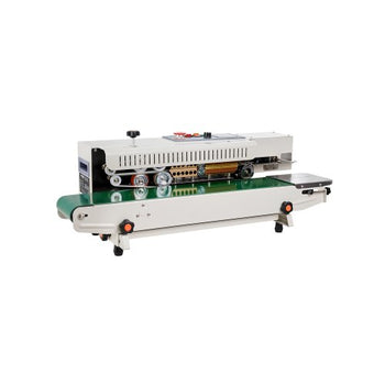 Continuous Bag Band Sealing Machine, 0.24-0.47 in/6-12 mm Seal Width, Horizontal Band Sealer Machine with Digital Temperature Control, Bag Sealer for 0.02-0.8 mm Plastic Bags, Inflation Function