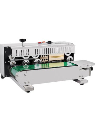 Continuous Bag Band Sealing Machine, 0.24-0.47 in/6-12 mm Seal Width, Horizontal Band Sealer Machine with Digital Temperature Control, Stainless Steel Bag Sealer for 0.02-0.8 mm Plastic Bag Film