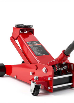 Low Profile Floor Jack, 3 Ton (6614 lbs) Capacity, Steel Racing Floor Jack with Single Piston Quick Lift Pump, Hydraulic Trolley Car Lift for Sports Cars, SUVs, Pickups, Lifting Range 5.1"-19.7"