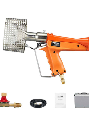 Propane Heat Gun, Up to 187660 BTU Hot Air Gun with Adjustable Regulator, 26 FT Hose, and Hard Carrying Case, Ideal for Boat Plastic Film Shrink Wrapping, Pallet Packaging, Crafting