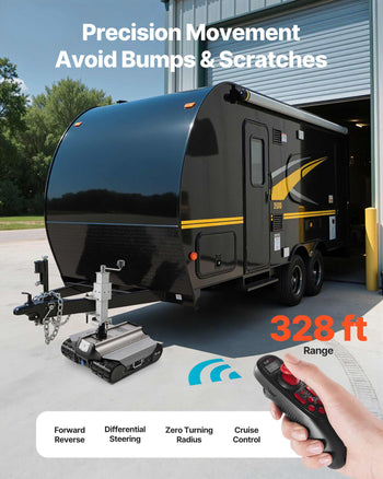 Electric Trailer Mover, 9000 lbs Max Towing Capacity, Remote-Controlled Trailer Mover with 328 ft Wireless Range, Motorised Camper Trolley Kit Fits for Camper RV Caravan Boat Trailer Jack
