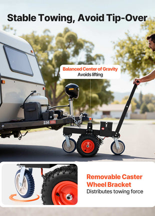 Electric Trailer Dolly, 3600 lbs Max Trailer Weight 600 lbs Max Tongue Weight, DC 24V 800W Motorized Trailer Dolly with 2 & 1-7/8 Inch Hitch Balls for RV Campers, Cargo & Utility, Boat Trailers