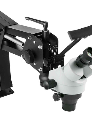 Micro Inlaid Mirror Multi-Directional Microscope with Spring Bracket Multi-Directional Micro-Setting Microscope Microscope Gem Diamond Setting Machine with Stand Jewelry Tools 7X-45X