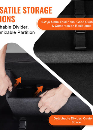 Telescope Case, 30”, Telescope Storage Bag with Fixed Buckles, Multi-Pocket & Detachable Divider, Shock-Absorbent Telescope Travel Carrying Case for Optical Tube & Tripod, Counterweight Pocket