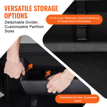 Telescope Case, 30”, Telescope Storage Bag with Fixed Buckles, Multi-Pocket & Detachable Divider, Shock-Absorbent Telescope Travel Carrying Case for Optical Tube & Tripod, Counterweight Pocket