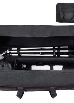 Telescope Case, 30”, Telescope Storage Bag with Fixed Buckles, Multi-Pocket & Detachable Divider, Shock-Absorbent Telescope Travel Carrying Case for Optical Tube & Tripod, Counterweight Pocket