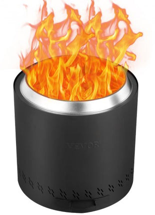 Smokeless Fire Pit Stove Bonfire, H: 15.4 in x Dia: 15.7 in ,Wood Burning Fireplaces with Removable Ash Pan, SUS430 Stainless Steel Inner Portable Outdoor Firepit,for Outdoor Patio Camping