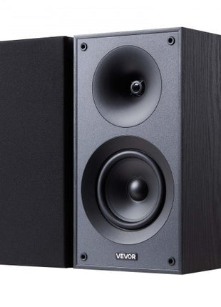 Passive Bookshelf Speaker, 300W, Book Shelf Stereo Speakers with 5.25-Inch Woofer and 1-Inch Tweeter, Detachable Grille, 65Hz-20KHz Frequency Response, Wooden Enclosure, for Home Theater (1 Pair)